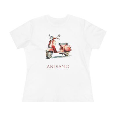 Vintage Vespa Italy Red Scooter T-Shirt, Retro Italian Vacation, Love Italy Tee