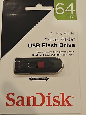 SanDisk 64 gb Ultra Elevate Cruzer Glide USB Flash Drive Storage Memory 64gb