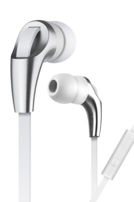 *** Merkury Innovations elements METALLIC EARBUDS Silver-White Corded
