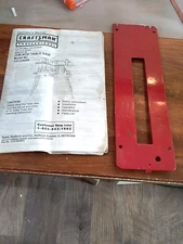 Sears Table Sas Plate Insert Model 137.218300 W/Instructions Wet