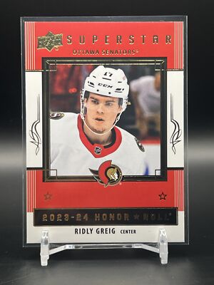 2023-24 Upper Deck #HR55 Ridly Greig Honor Roll