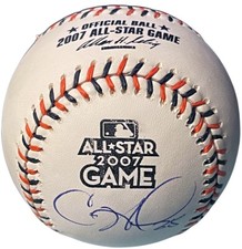 Cole Hamels signed Official Rawlings 2007 All Star Game Logo Baseball #35- Becke
