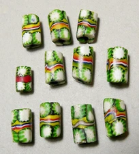 VINTAGE_LOT OF AFRICAN TRADE BEADS_(11) COUNT_VENETIAN MILLEFIORI_#062