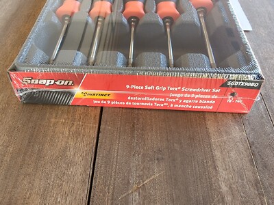 Snap-on Tools NEW 9pc ORANGE Soft Grip T8 - T45 TORX Screwdriver