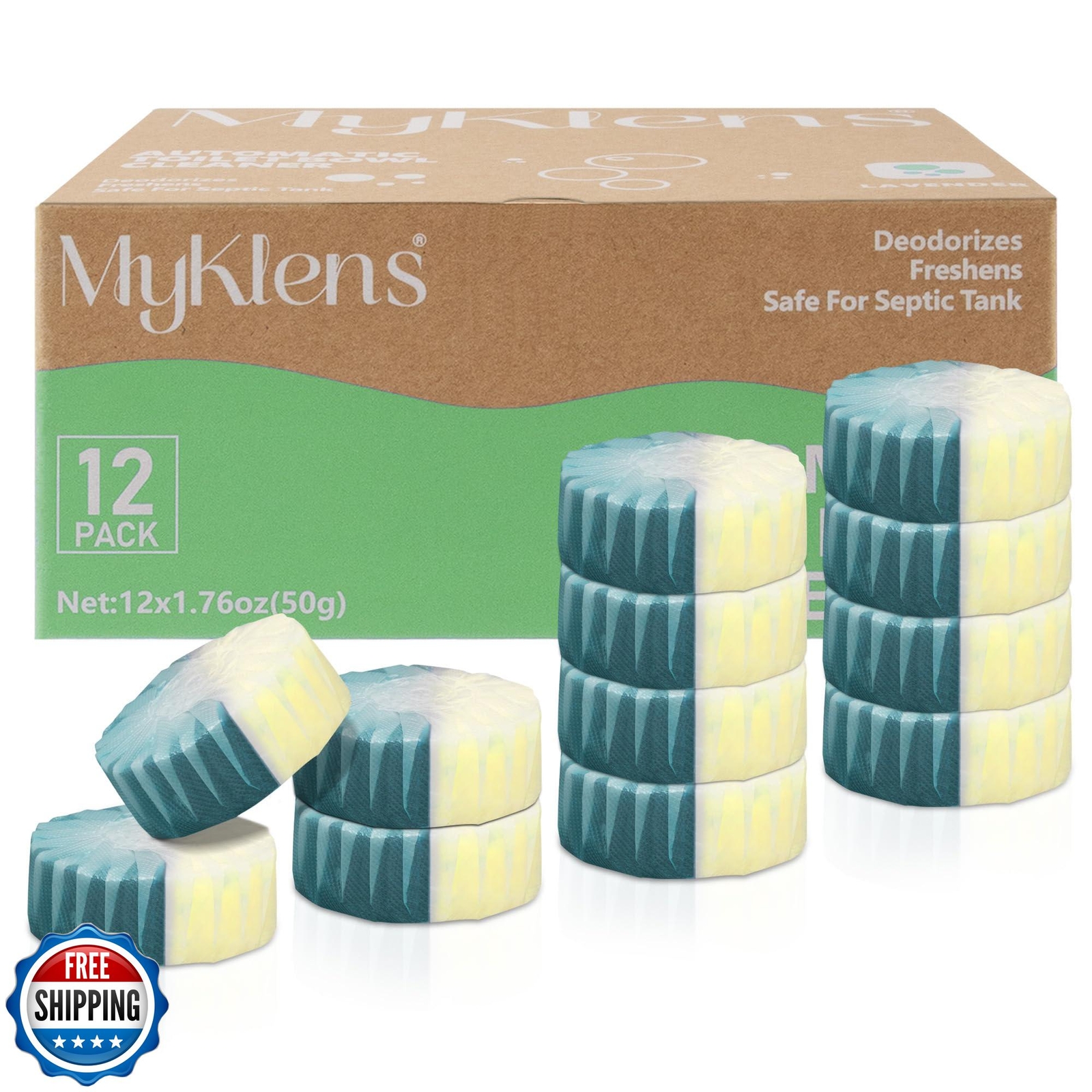MyKlens Automatic Toilet Cleaner Tablets for Long-Lasting Freshness