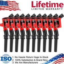 Set of 10 Ignition Coil For Ford F150 F250 F350 4.6L 5.4L V8 & 6.8L V10 DG508