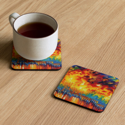 Embers Fire Cork-back coaster