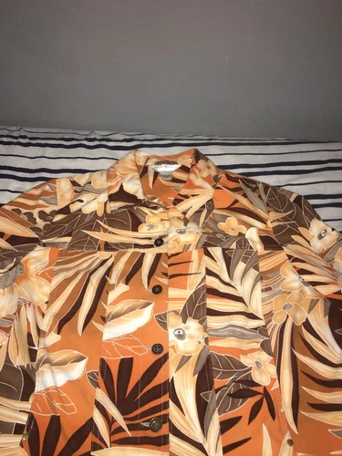 Allison Daley II Brown Orange Floral Button Down Jacket Front Women’s Size 18W