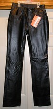 NEW Women's Harley Davidson Boot Cut Leather Pants Size 34/6