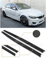 For 14-18 BMW F80 M3 Performance Style CARBON FIBER Side Skirts Panel Extension