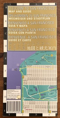 Streetwise Welcome To San Francisco Laminated Street Map 1993