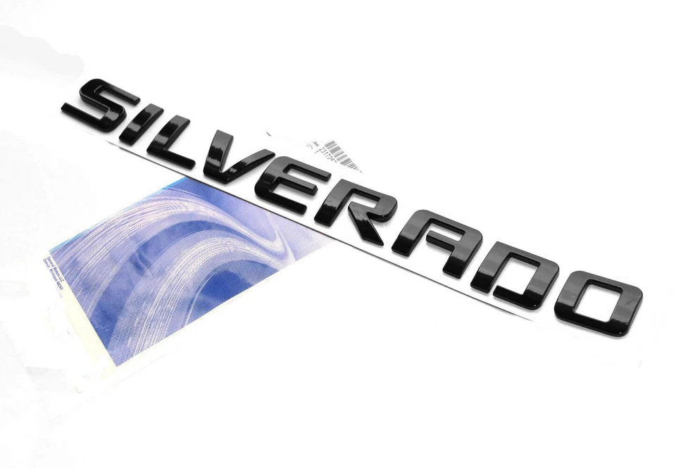3x OEM Black SILVERADO Plus LT Emblem Badge 1500 2500HD for 2010-2018 - Imagem 3 de 4