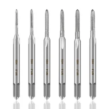 6Pcs M1-M1.8 Micro Taps Bits Mini Screw Drill Tap Set Metric Thread Screws Tap