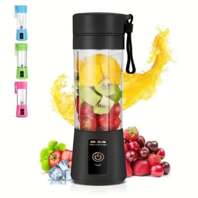 Kabelloser tragbarer Mixer, Sechsblatt Klinge USB Wiederaufladbar Mini Saftmixer