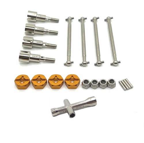 Metal Dogbone Drive Shaft wheel axle For SCY 1/16 JJRC Q117 W130 W141 Brushed RC - Picture 9 of 11