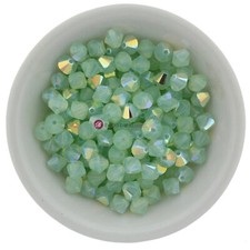 Preciosa Bicones Chrysolite Opal AB 4mm, 6mm Crystal Bicones