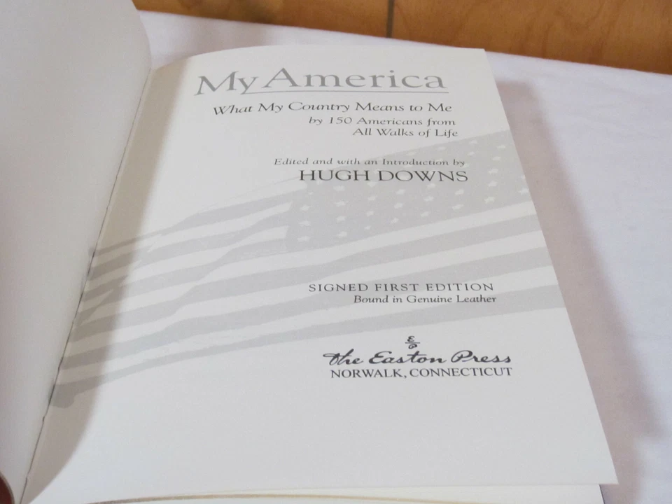 SIGNED FIRST Easton Press MY AMERICA Hugh Downs 1ST Edition #220 / 1,160 Ltd Ed - Image 3 of 4