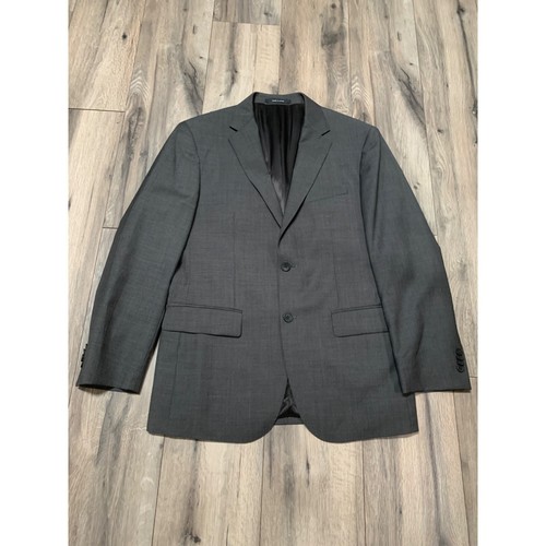 Awareness Kenneth Cole Mens 40R Gray Stripe Sports Coat 2 Button Duel Vent - 第 1/4 張圖片