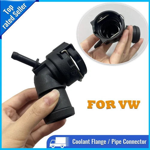 Radiator Heat Coolant Flange / Pipe Connector For VW Golf Mk5 6 Scirocco T-ROC
