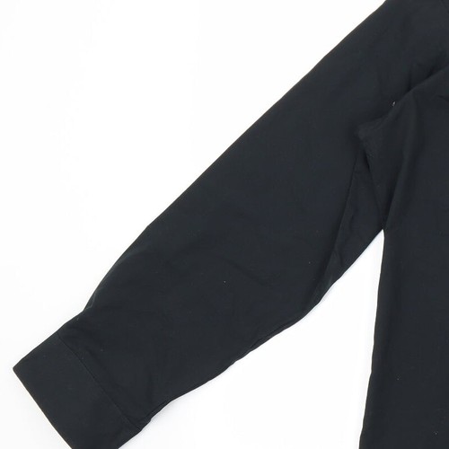 Marks and Spencer Mens Black Polyester blend Size M Collared - Picture 9 of 12