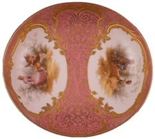 KPM Berlin Porcelain Art Nouveau Neuzierat Scenic Saucer Porzellan Untertasse #1