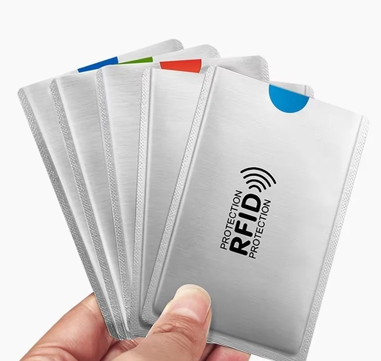 50-Pack Silver Metallic Credit Card Sleeves - 2 3/8" X 3 1/2" Holders For Gift Cards, ID, Hotel Keys