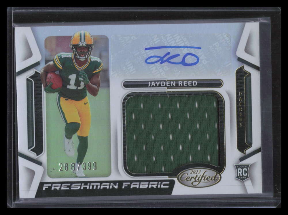 Jayden Reed Panini Certified Freshman Fabric Mirror Signature #FFMS19 Base