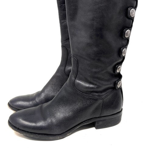 Sam Edelman Phallon Tall Riding Boots Black Leather Women’s Size 6.5 M Mid-calf - Picture 4 of 8