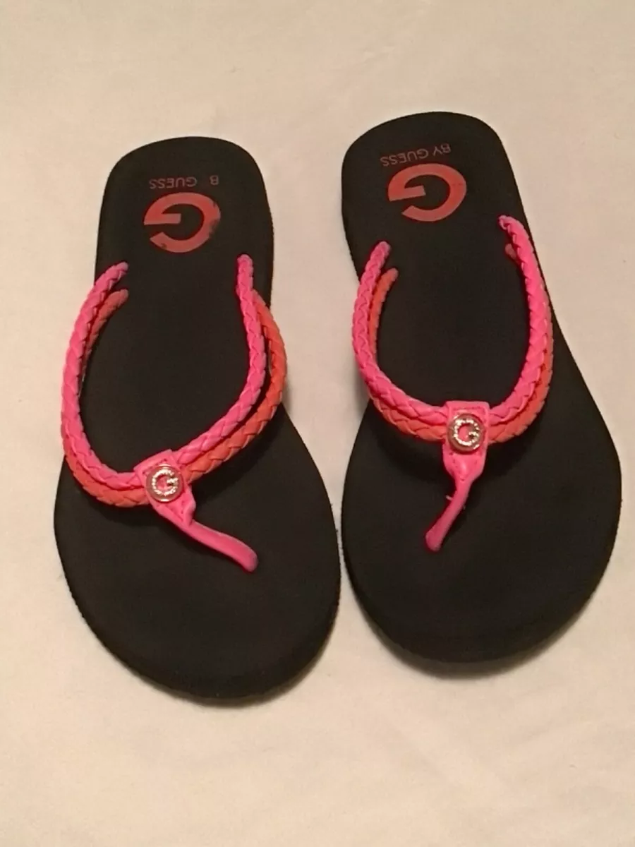 G By Guess Flip Flops Size 8 Thong Sandals Pink Red Black VGC eBay