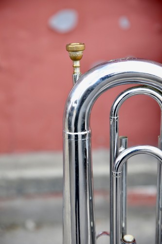 Vintage Getzen Baritone Bugle Single Valve Trumpet Horn antique instrument parts - Picture 9 of 17