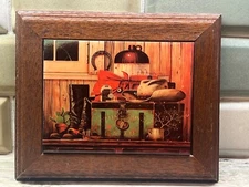 Charles Wysocki Georginas Country Creations Framed Tile Art WELLS FARGO MEMORIES