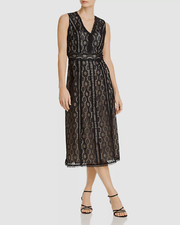 $1299 Elie Tahari Women's Black Pax Geometric Crochet Lace Shift Dress Size 10