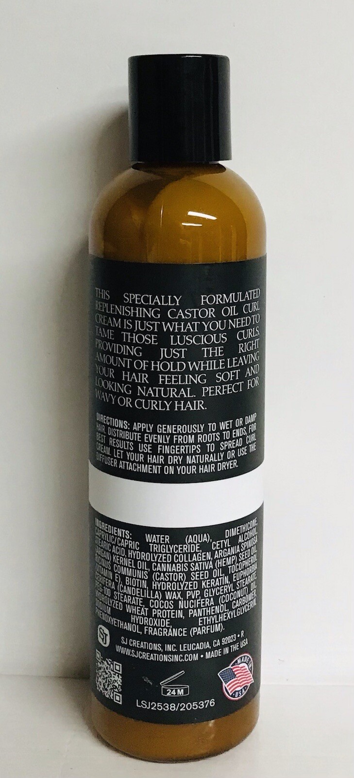 SJ Beauty Co.by SJ Creations Replenishing Castor Oil Curl Cream 8 fl oz