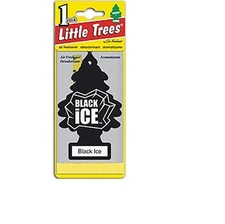 Little Trees Hanging Car & Home Air Freshener 12 Packs Black Ice Scent