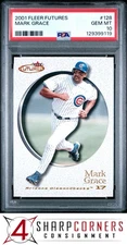 2001 FLEER FUTURES #128 MARK GRACE CUBS POP 2 PSA 10