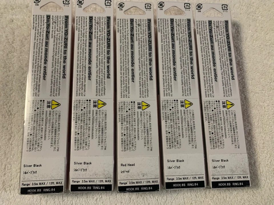 (LOTE DE 5) YO-ZURI CRISTAL MINNOW DEEP DIVER 110mm. 1/2 oz. MÚLTIPLES COLORES NUEVO EN PAQUETE Foto 3 de 3