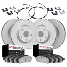 Dynamic Friction Company 4624-11888 Geospec Rotors With 5000 Euro Ceramic Pads