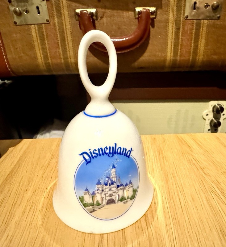 Vintage Disney 1960 Porcelain Souvenir Bell Of Disneyland