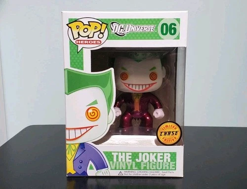 FUNKO POP! DC Universe #06 The Joker Metallic Chase [VAULTED] RARE Excellent