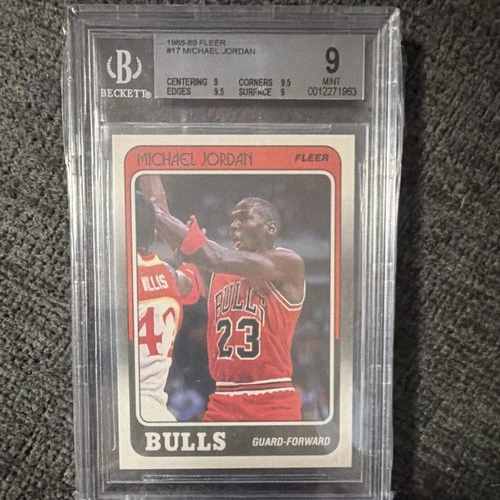 1988-89 Fleer Michael Jordan #17 BGS 9 Chicago Bulls Basketball Card