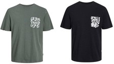 Jack  Jones Men's JORLAFAYETTE Short Sleeve T-Shirt in 2 Colours, 1XL-6XL