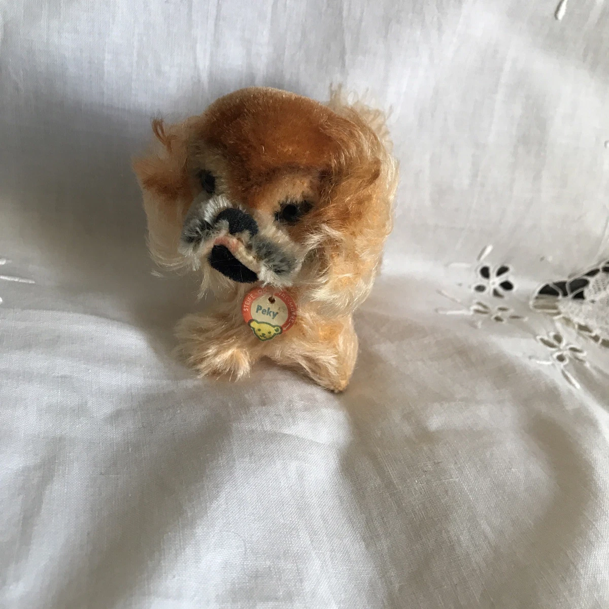 Ancien Chien En Peluche Steiff – Jouet Tissu – Espiègle – Époque Vintage
