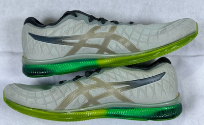 ASICS Gel Quantum Infinity Gray Green Running Shoes Mens 12.5 EU 47 1021A056