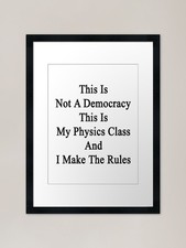 Listing image for This Is Not A Democracy This Is My Framed Wall Art Poster Canvas Print Picture