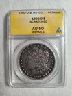 ANACS 1902-0 Scratched AU50 Details Morgan Silver Dollar