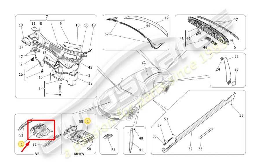 Maserati Ghibli 2014-2016 Engine cover P/N 670007696
