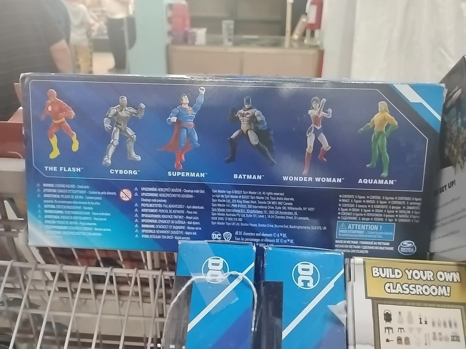 DC Liga de la Justicia 4" Flash Cyborg Superman Aquaman Batman Mujer Maravilla Paquete de 6 Foto 2 de 2