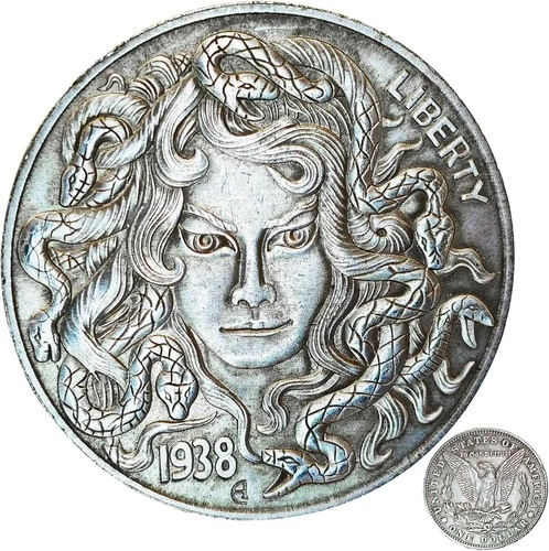 Antique Liberty Indian Head Ten Dollar Coin - Uncirculated Morgan Silver Dollar