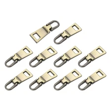 10pcs Zipper Pull, 1.12 Inch Zinc Alloy Sewing Zippers Tapes, Bronze
