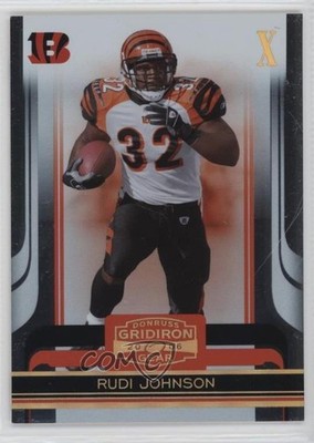2006 Donruss Gridiron Gear Gold X's 35/100 Rudi Johnson #23 5c2